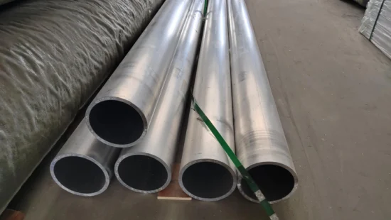 Vente directe d'usine de tube en aluminium de tuyau rond en aluminium extrudé de haute qualité 6061 6063 en stock